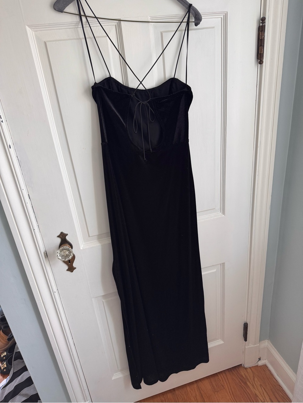 Free People Black Maxi Dress with Crisscross Straps